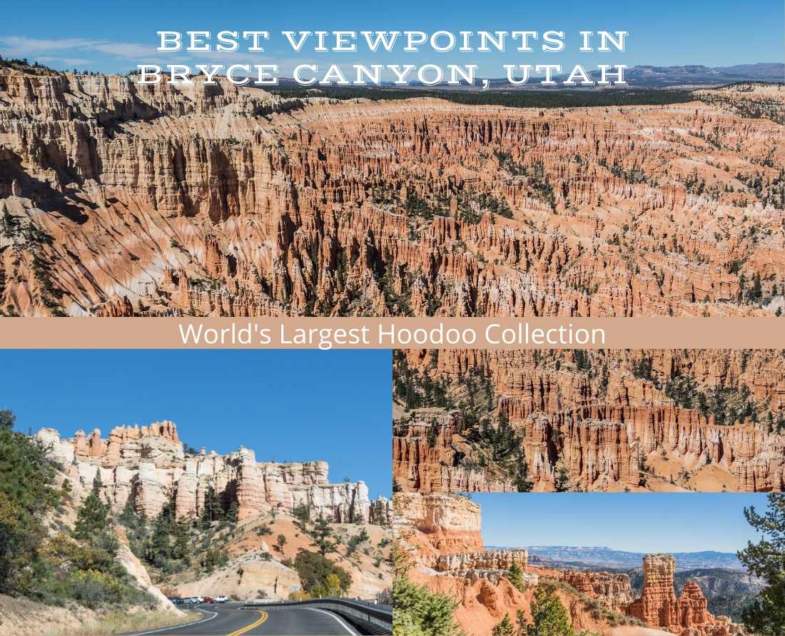 Best viewpoints in Bryce Canyon National Park to see the world's largest hoodoo collection.