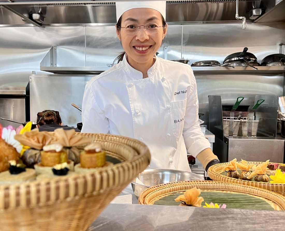 Home 1 Chef Nutcha Phanthoupheng prepares afternoon tea at Baan Lao in Richmond. Photo: Wendy Nordvik-Carr©