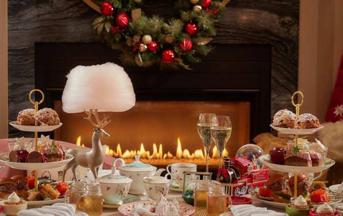 Home 36 Festive Holiday Dining Ideas in Vancouver_ Christmas Brunch, Dinners and NYE - Festive Afternoon Tea at the H Tasting Lounge of the Westin Bayshore in Vancouver