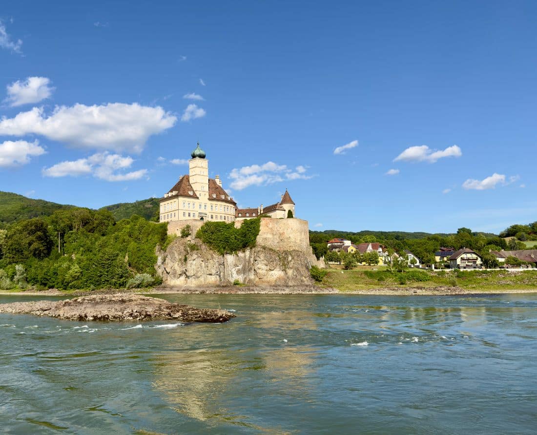 ⁨Deciding on the best time for a European river cruise can make or break the trip. During the first week of June, view fairy tale castles⁩ on the Danube, ⁨Schönbühel-Aggsbach⁩, ⁨Mostviertel⁩, ⁨Austria⁩